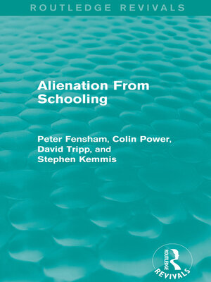 cover image of Alienation From Schooling (1986)